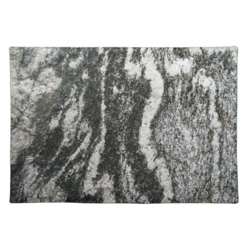 Geology Grey Rock with Decorative Cat Pattern Placemat
