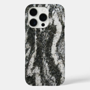 Geology Grey Rock with Feline Pattern iPhone 16 Pro Case
