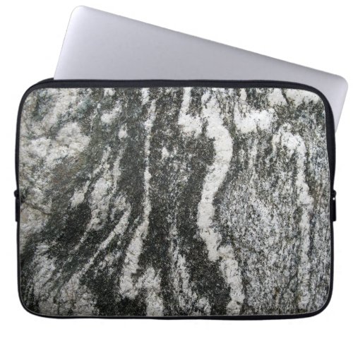 Geology Grey Rock with Vertical Cat Pattern Laptop Sleeve