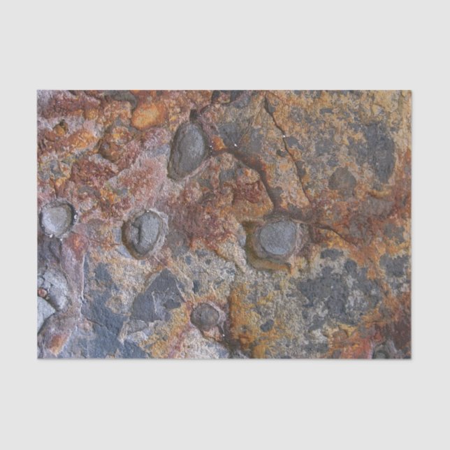 Geology Grungy Rock Structure Tissue Paper (Front)