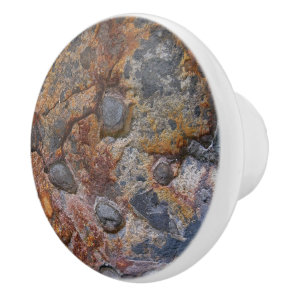 Geology Grungy Sedemantary Rock Texture Ceramic Knob