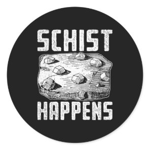 Geology humor design for rock science fans classic round sticker