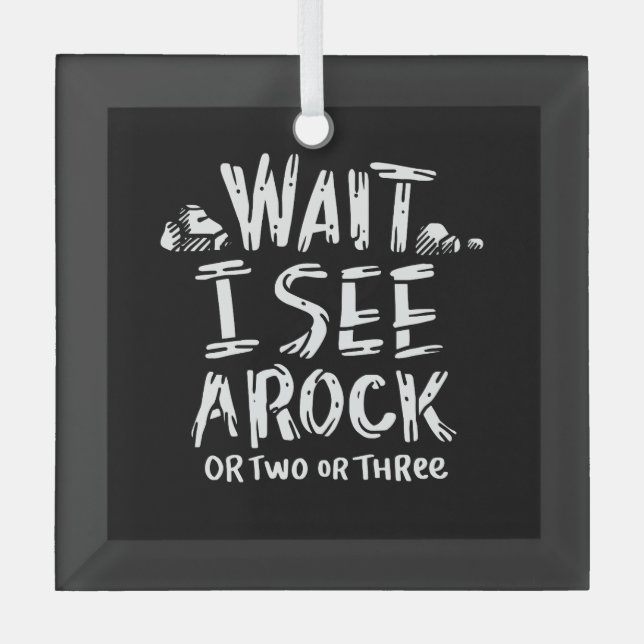 Geology - I See A Rock Glass Ornament (Front)