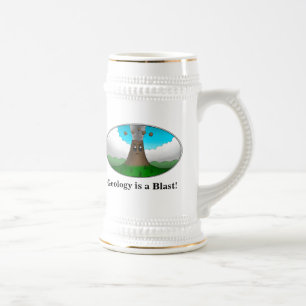 Geology is a Blast!  Cartoon Volcano Beer Stein