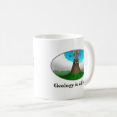 Geology is a Blast!  Cartoon Volcano Coffee Mug (Front Right)