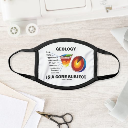 Geology Is A Core Subject Earth Science Attitude Face Mask