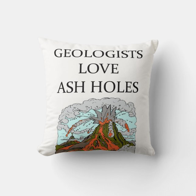 Geology joke throw pillow (Front)