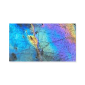Geology Labradorite Stone Colorful Crystal Pattern Business Card