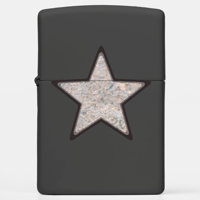 Geology Light Rock Texture Star Zippo Lighter (Front)