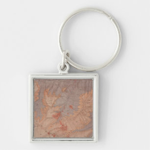 Geology Map, Yellowstone National Part, Wyoming 2 Keychain