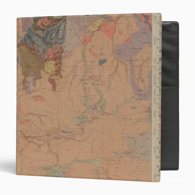 Geology Map, Yellowstone National Part, Wyoming Binder (Front/Inside)
