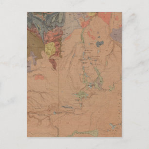Geology Map, Yellowstone National Part, Wyoming Postcard