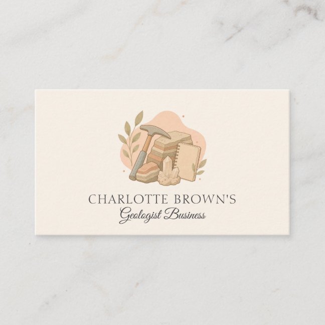 Geology Mining Earth Science Rock Collection Business Card