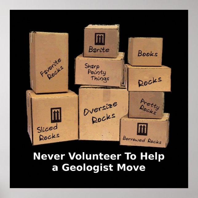 Geology Moving Humor Poster (Front)