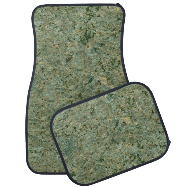 Geology Nature Green Rock Texture Car Mat (Set)