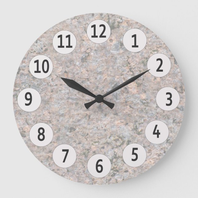 Geology Nature Photo Rock Texture Large Clock (Front)