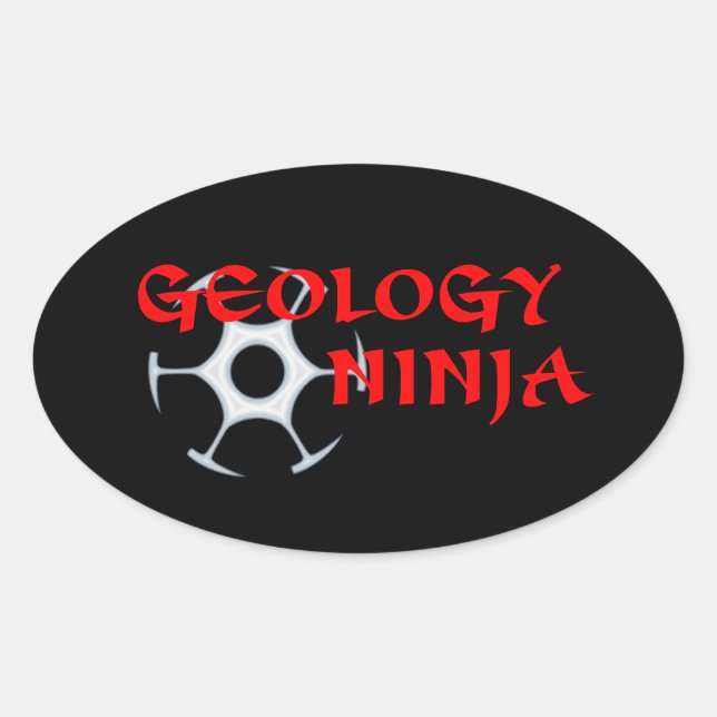 Geology Ninja Oval Sticker (Front)