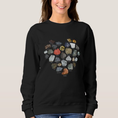 Geology Ores Minerals Gems And Crystals Rock Colle Sweatshirt