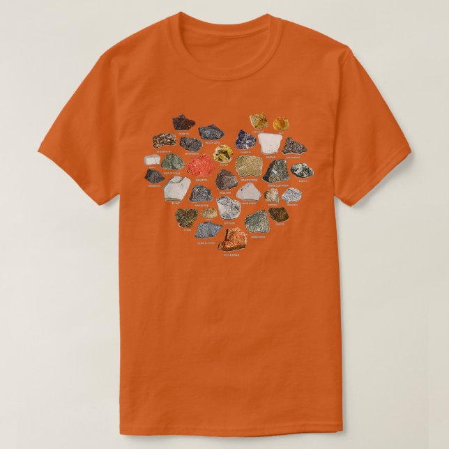 Geology Ores Minerals Gems and Crystals Rock Colle T-Shirt (Design Front)