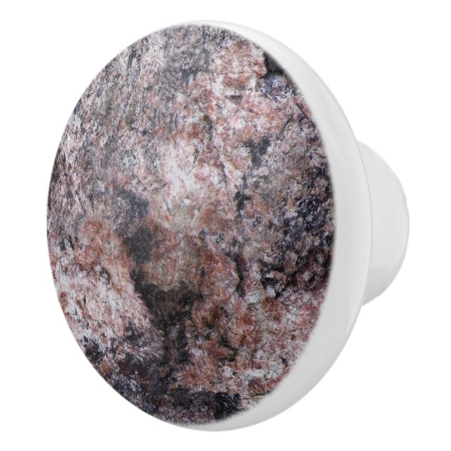 Geology Pink Rock Texture Ceramic Knob (Right)