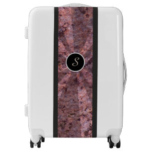 Geology Pink Rock Texture Light Beams Monogram Luggage