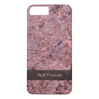 Geology Pink Rock Texture Photo Iphone 8 Plus/7 Plus Case by KreaturRock at Zazzle