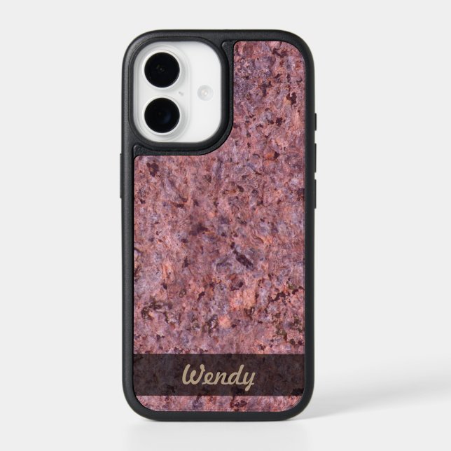 Geology Pink Rock Texture Photo Otterbox iPhone Case (Back)