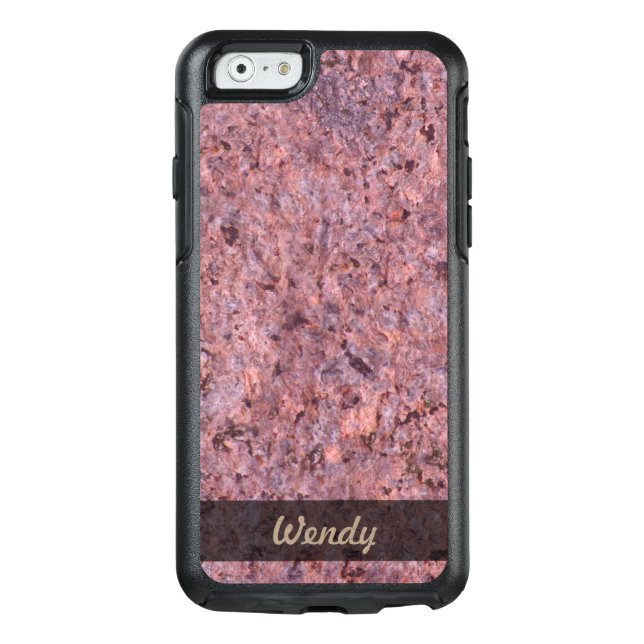 Geology Pink Rock Texture Photo Otterbox iPhone Case (Back)