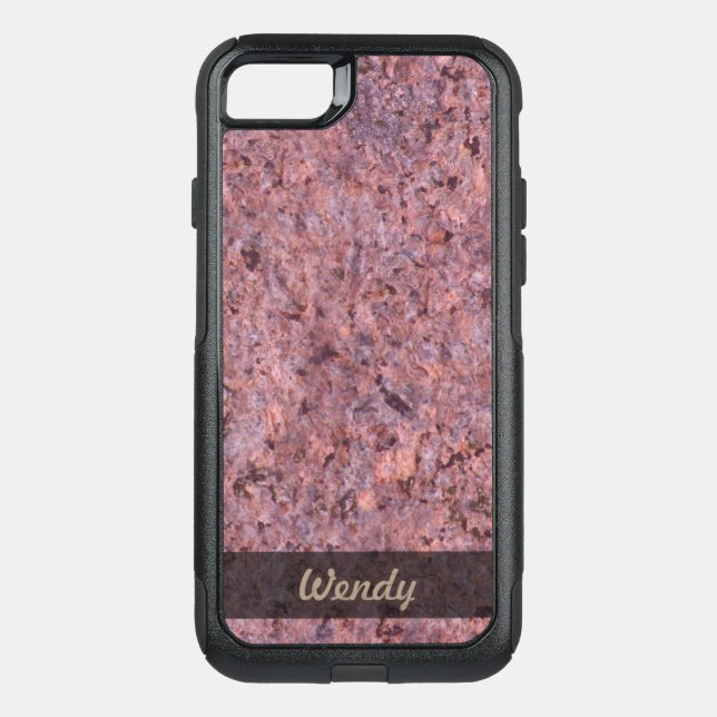 Geology Pink Rock Texture Photo Otterbox iPhone Case (Back)