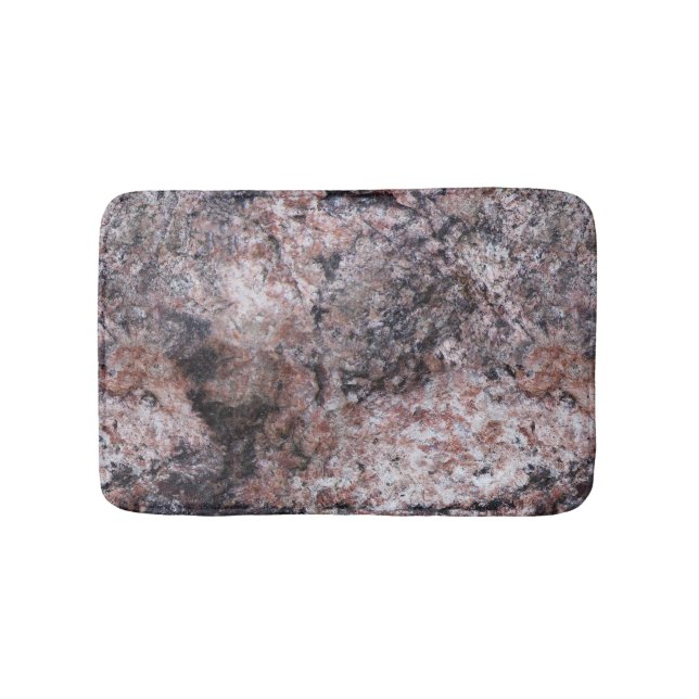 Geology Pinkish Rock Structure Bathroom Mat (Front)