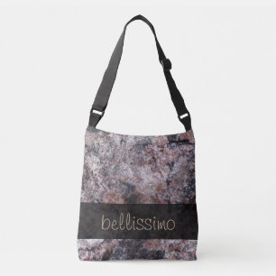 Geology Pinkish Rock Texture any Text Crossbody Bag