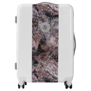 Geology Pinkish Rock Texture with Monogram Luggage