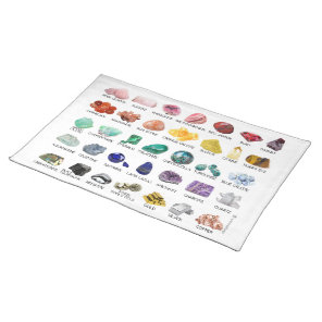 Geology Placemat Crystal Collection Rainbow Rocks