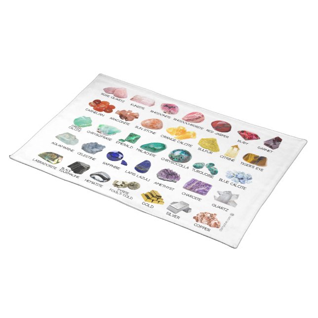 Geology Placemat Crystal Collection Rainbow Rocks (On Table)