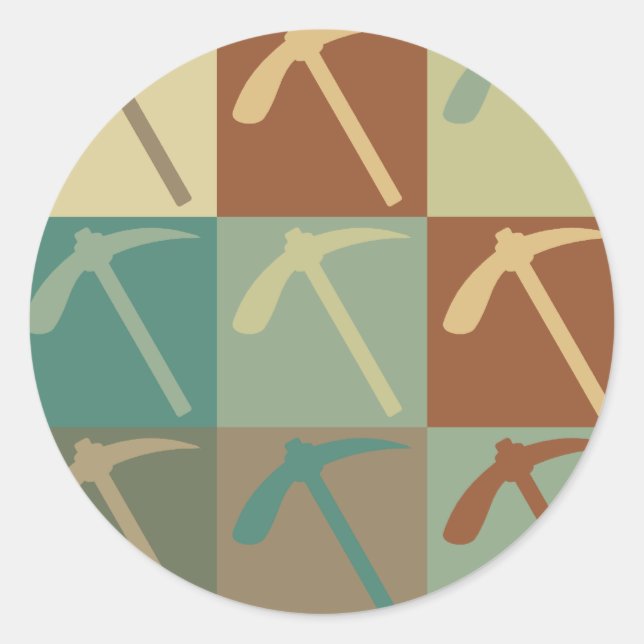 Geology Pop Art Classic Round Sticker (Front)
