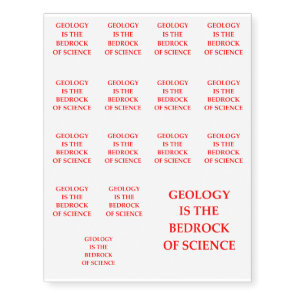 geology poster temporary tattoos