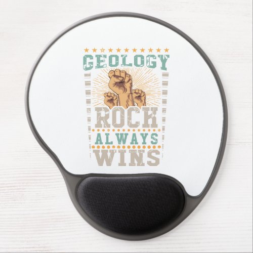 Geology Rock Always Wins Gel Mouse Pad