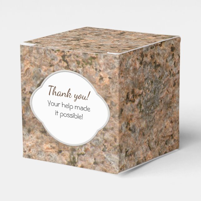 Geology Rock Texture Label with any Text Favor Boxes (Front Side)