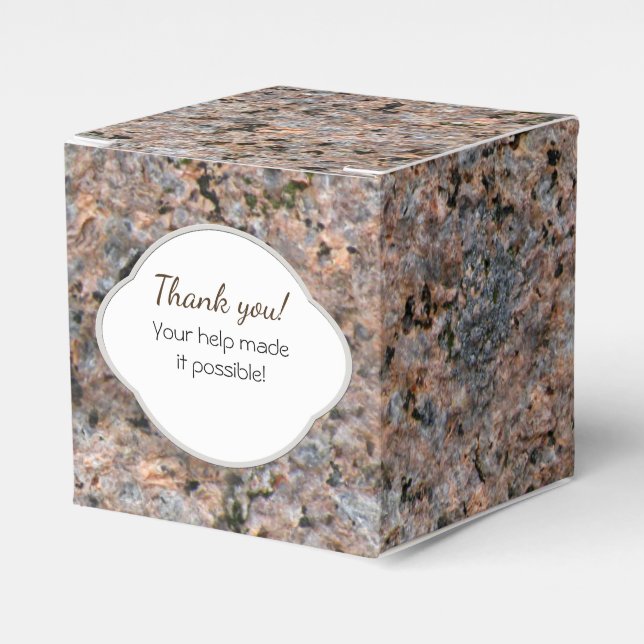 Geology Rock Texture Label with any Text Favor Boxes (Front Side)