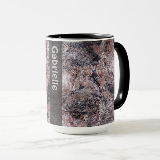 Geology Rock Texture Pinkish with Name Mug (Front Right)