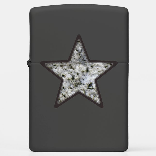 Geology Rock Texture Star Zippo Lighter (Front)