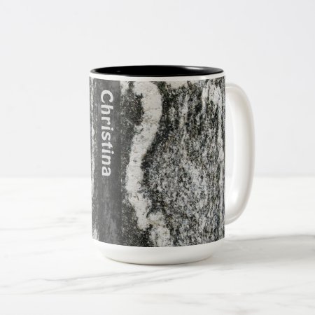 Geology Rock Texture With Any Name Two-tone Coffee Mug