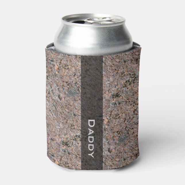 Geology Rock Texture with Name Can Cooler (Can Front)