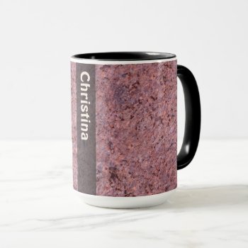Geology Rock Texture With Name Mug by KreaturRock at Zazzle