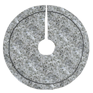 Geology Rock White Granite Brushed Polyester Tree Skirt