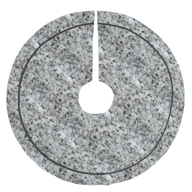 Geology Rock White Granite Brushed Polyester Tree Skirt (Front)