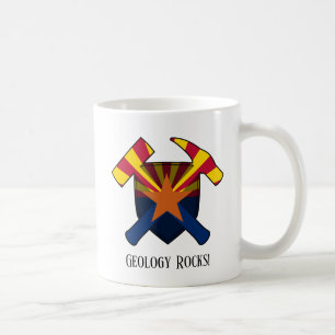 "Geology Rocks" Arizona State Flag Hammer Logo Coffee Mug