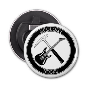 Geology Rocks Button Bottle Opener