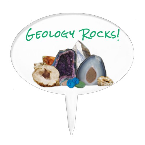 Geology Rocks Cake Topper