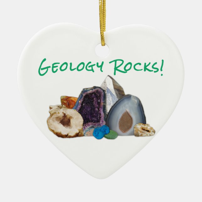 Geology Rocks! Ceramic Ornament (Front)